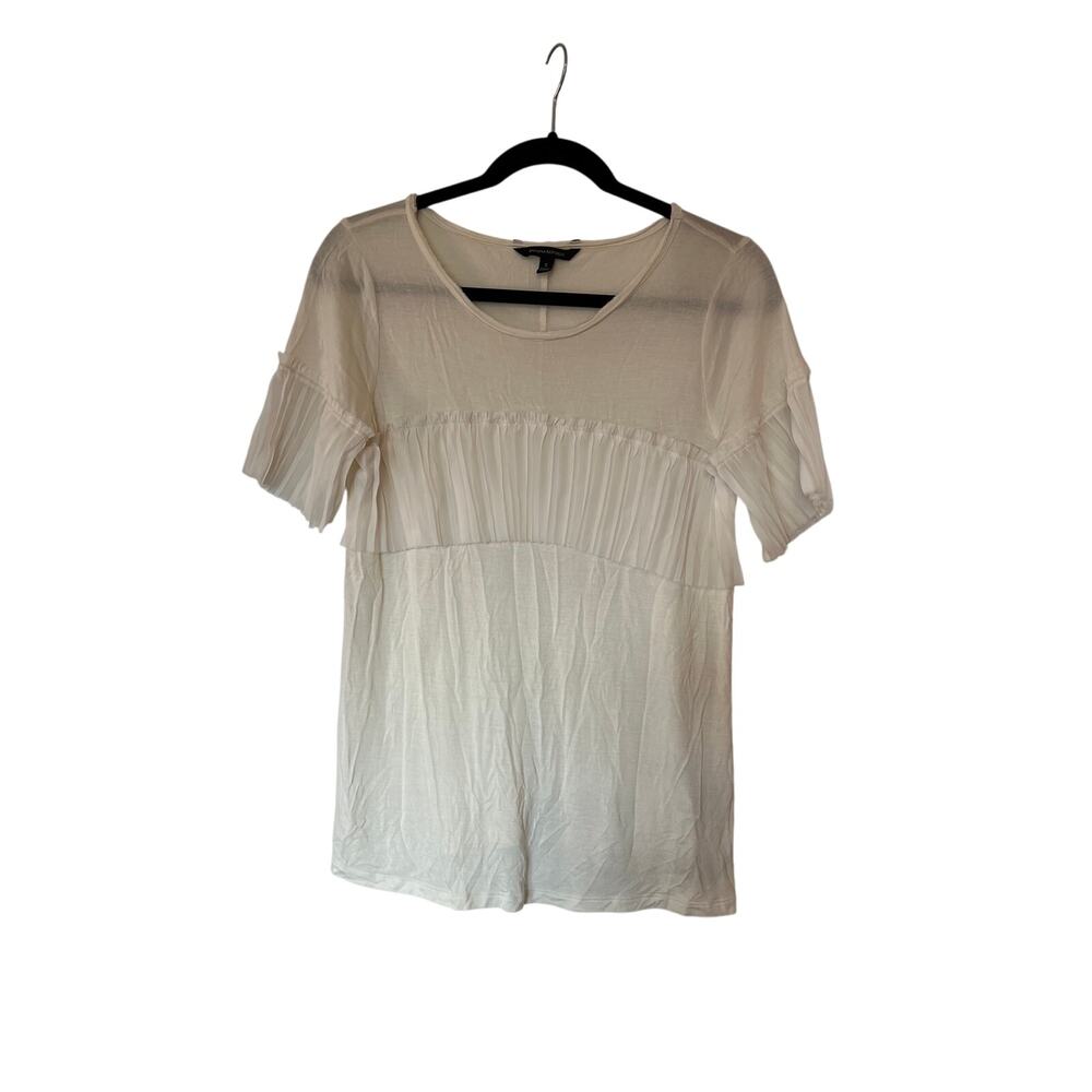 Banana Republic Women's Flowy, Ruffled, Semi-Sheer Blouse